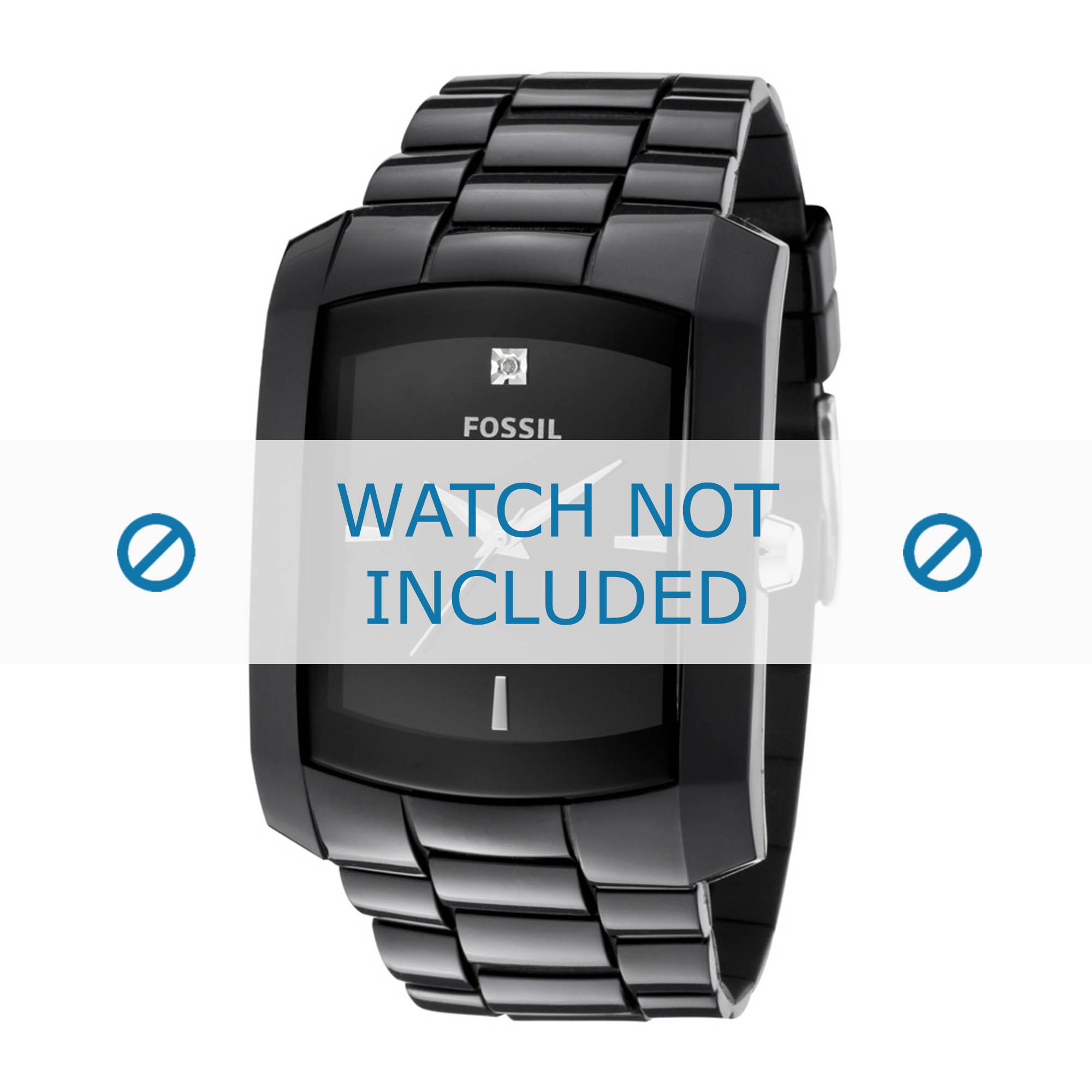 Watch band Fossil FS4602 Rubber 28mm