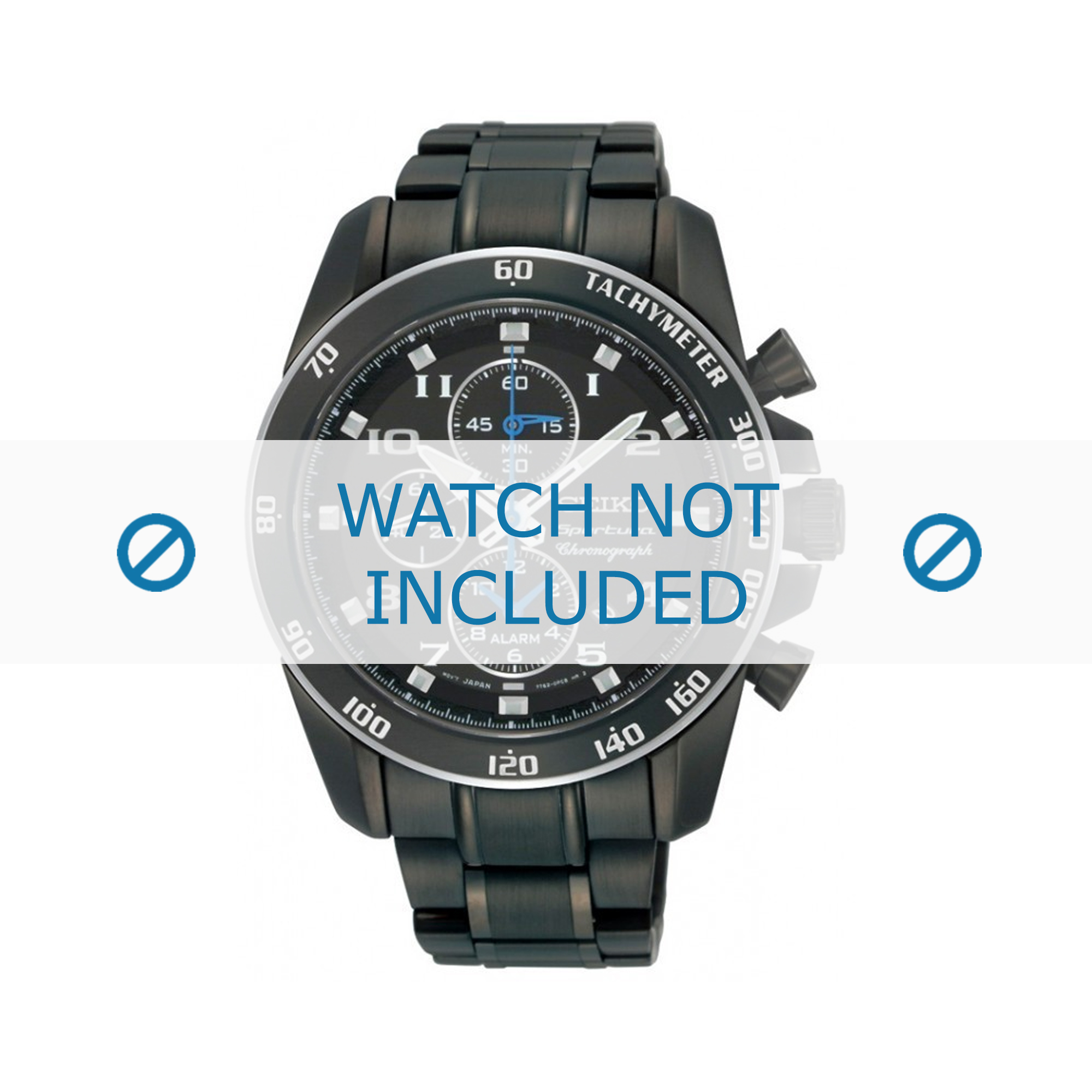 Watch band Seiko 7T62-0KV0 (04B) / SNAE77P1 / M0ND111M0 Steel 21mm