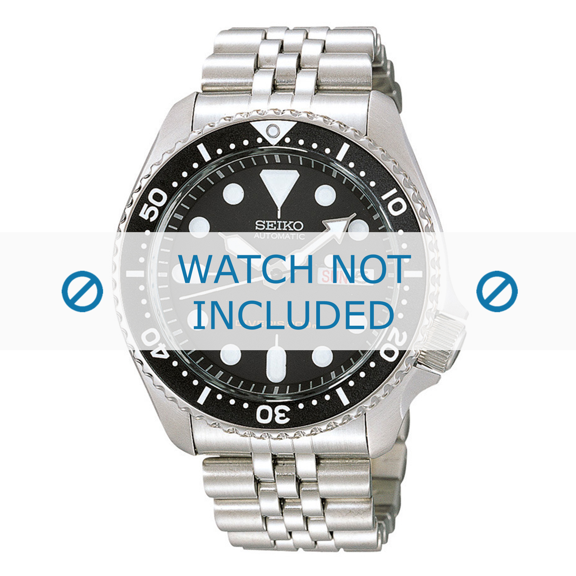 Watch strap Seiko 7S26-0020 / SKX007K2 / 44G1JZ Steel 22mm