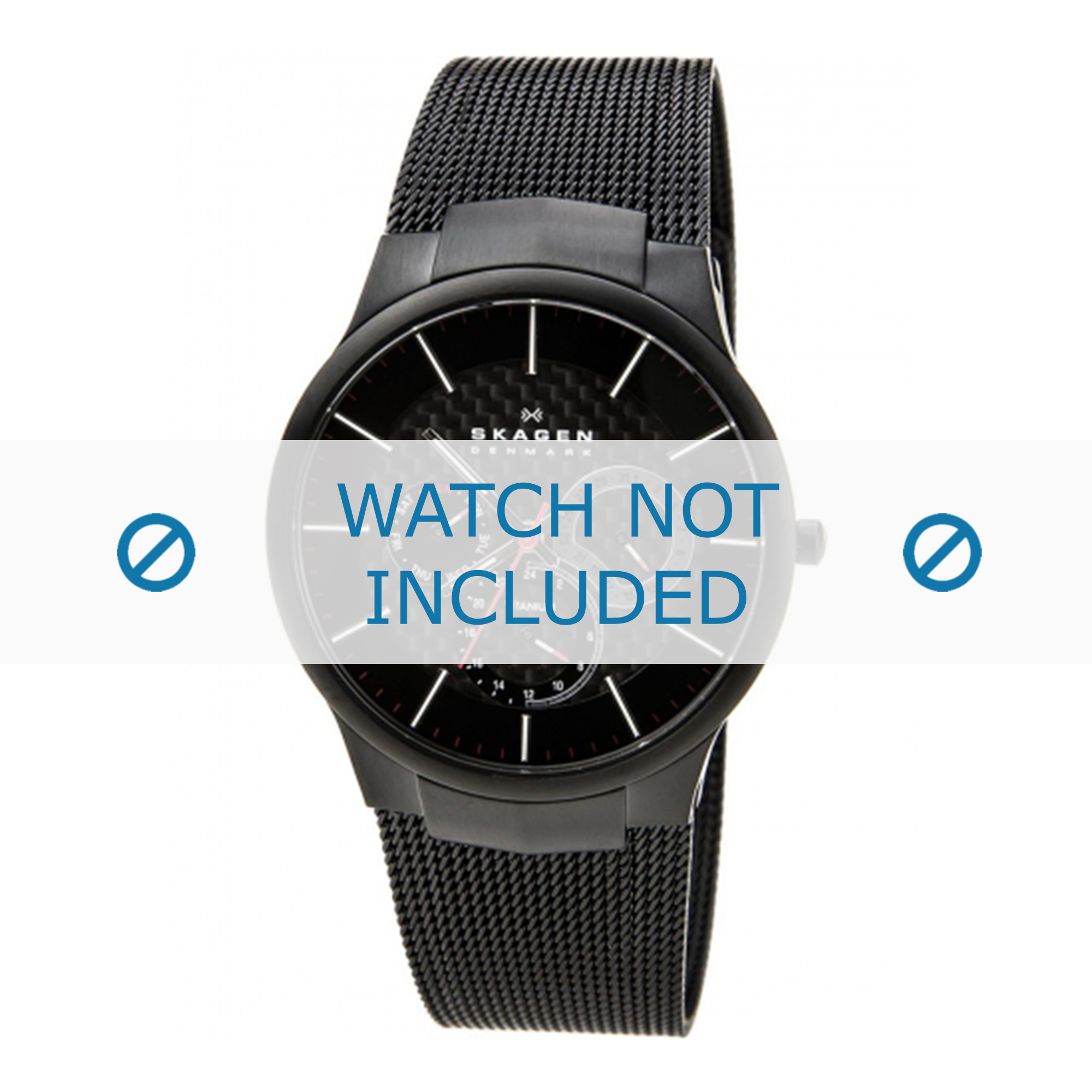 Skagen watch strap 809XLTBB Metal Black